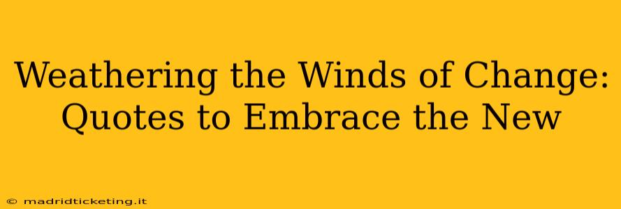 Weathering the Winds of Change: Quotes to Embrace the New