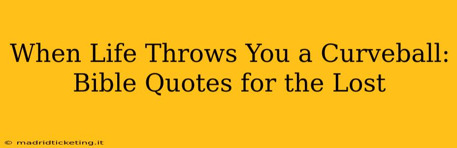 When Life Throws You a Curveball: Bible Quotes for the Lost