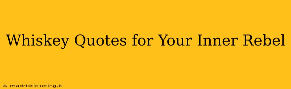 Whiskey Quotes for Your Inner Rebel