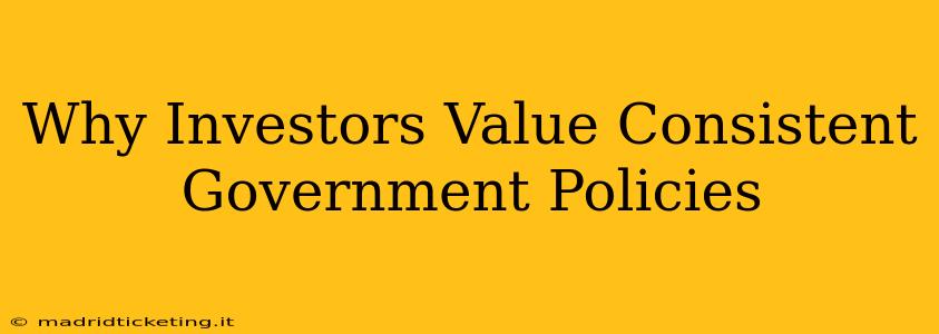 Why Investors Value Consistent Government Policies