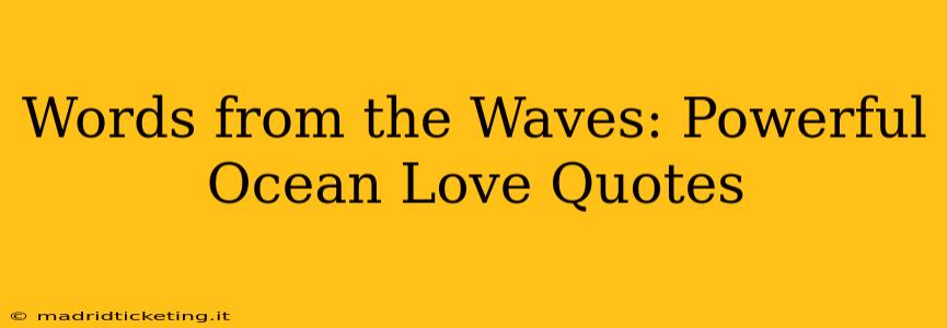 Words from the Waves: Powerful Ocean Love Quotes